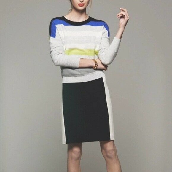 Diane Von Furstenberg Ulyssa Color Blocked Skirt - Picture 1 of 7